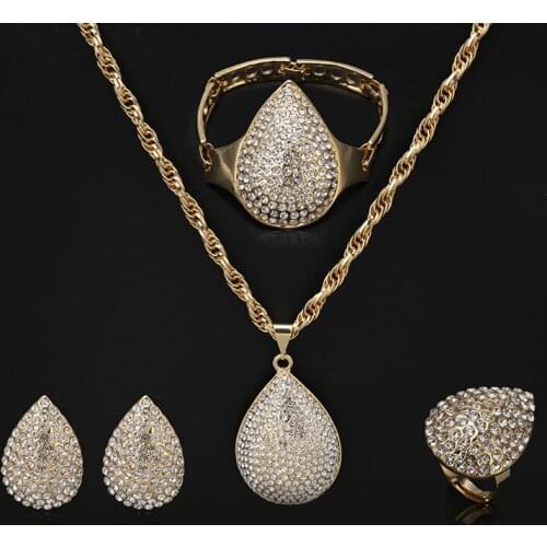 Fani dubai gold jewelry set 2020 Nigerian Wedding Women Accessories jewelry set fashion african Bridal jewelry set Wholesale