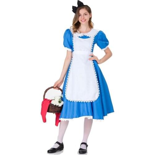 Halloween Women Adult Anime princess Blue Party Dress maid Dream Women Sissy Maid Lolita Cosplay Costume