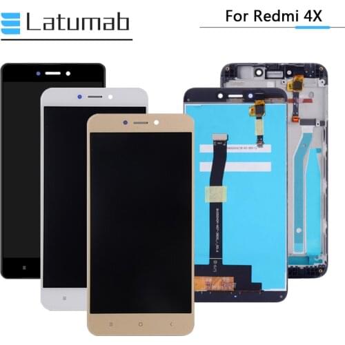 Tested LCD Display for Xiaomi Redmi 4X Touch Digitizer Screen LCD Display Assembly Frame and Back Cover Only Replacement Part