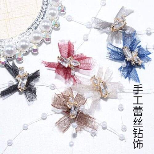 1Pc Zircon Nail Art Charms Lace Butterfly Pendant Jewelry Nail Art Design 3D Charms For Gel Polish Manicure Designer Decoration