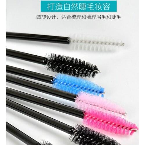10pcs Eyebrow Brush Sweeping Spiral Professional Portable Elbow Eyebrow Brush Comb Disposable