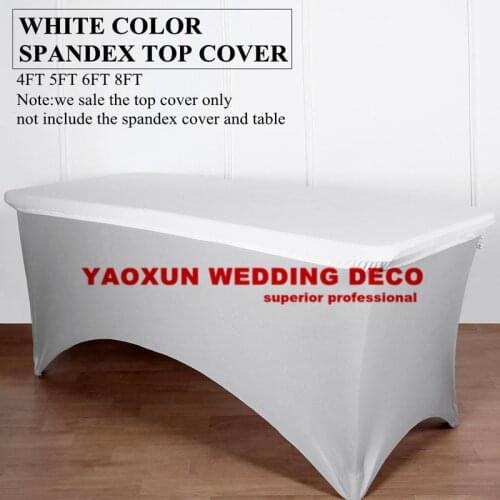 6ft 8ft Lomg Spandex Table Topper Rectangle Stretch Tablecloth Cover Wedding Table Cloth Event Hotel Decoration