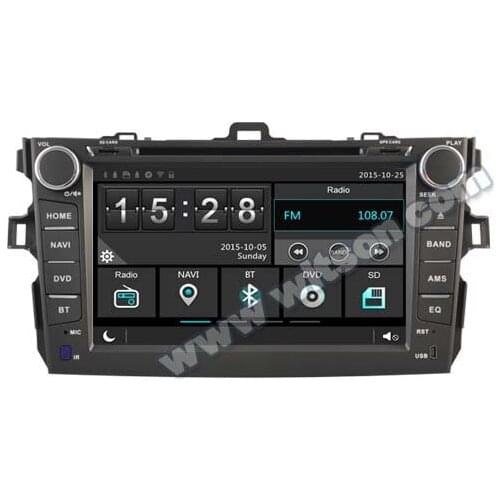 8" Special Car DVD for Toyota Corolla 2007-2012 with Tire Pressure Monitoring System Support & Front DVR Camera Support