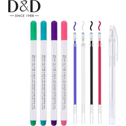 9Pcs Cross Stitch Kits Heat Erasable Pen & Disappearing lnk Water Erasable Pen Tailors Chalk for Fabric DIY Sewing Accessories