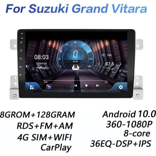 4GRAM+64GROM DSP 2 din Android 9.0 Car Radio Multimedia Video Player For Suzuki Grand Vitara 3 2006 - 2015 WiFi carplay