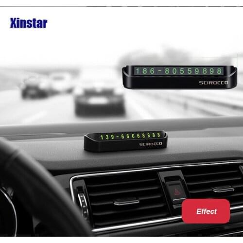 Car Phone Number Card Plate Parking Card sticker for VK Volkswagen SCIROCCO