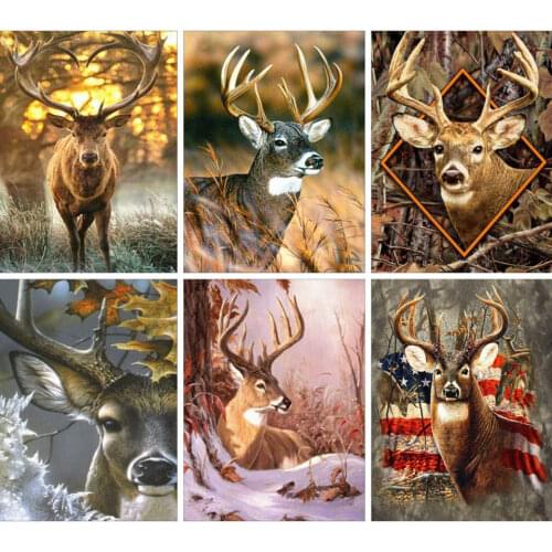 AZQSD Diamond Painting Full Square Deer Embroidery Sale Animal Home Decor Gift Picture Of Rhinestones Handmade Diamond Art