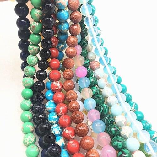 Wholesale 6/8/10mm Natural Stone Beads Black Lava Miscellaneous Round Stone Beads for Jewelry Making DIY Bracelet Accessories