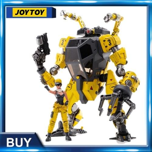 JOYTOY 1/18 Action Robot Mecha North 03 Maintenance Mecha With Figure Soldier Collection Mecha Model Toys Birthday Gift Free Shi