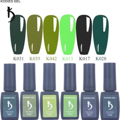 KODIES GEL UV Gel Nail Polish 8ML Green Blue Neon Color Semi Permanent Construction Reinforce Gellak Lacquer for Nailart Supply