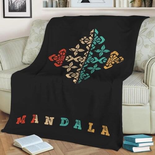 Geometric wolf head 3D Printed Velvet Plush Throw Fleece Blanket Bedspread Sherpa Blanket Home Decora