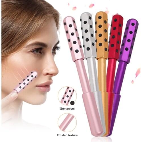 Germanium Face With 24 Roller Wand V Face Chin Cheek Lift Up Anti-wrinkle Slimming Facial Beauty Massager Face Skin Care Tool