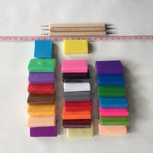 Artist clay oven bake clay 24 color with 3 pc clay tool