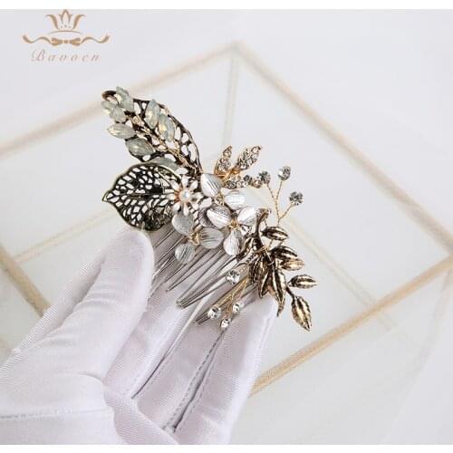 Retro Baroque Brides Hair Combs Brides Crystal Hair Sticks Wedding Hair Accessories