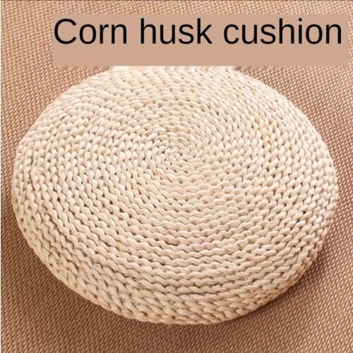 Corn-skin mat futon cushion tatami plus thick grass-made drift window floor round