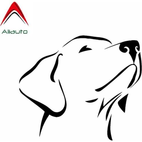 Aliauto Lovely Car Sticker Labrador Retriever Waterproof Cover Scratched Vinyl Decal for Hyundai Ix35 Toyota Honda Kia,14cm*12cm