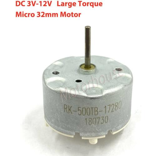 Micro 32mm RK-500TB-17280 Electric motor DC 3V~9V 6V 7.4V High Torque Motor 14mm Long Shaft