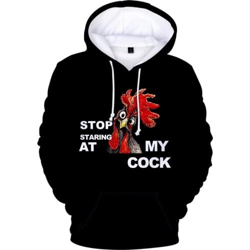 Stop Staring At My Cock 3D Hoodies Men/Women Fashion Hip Hop Sweatshirts Kpop Streetwear Hooded Winter Mens Funny Hoodies