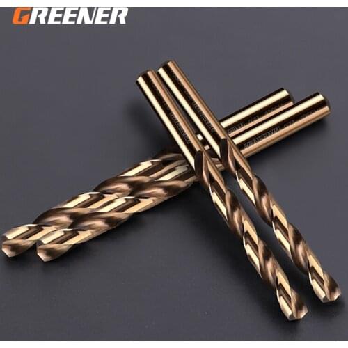 Greener 1.0-12mm Cobalt Coated Twist Drill Bit Set HSS M35 Gun Drill Bit For Wood/Metal Hole Cutter Power Tools