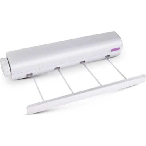 Wall Mounted 4/5 Clothes Line Retractable Laundry Hanger Clothes Drying Rack