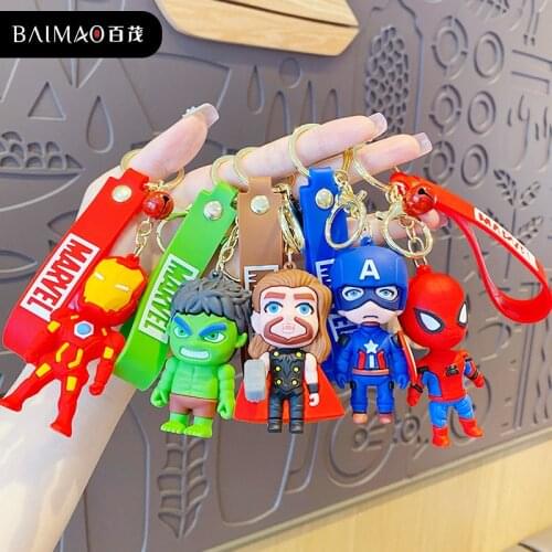New Avengers Keychain Fashion Couple Accessories Cute Bag Pendant Creative Gift Key Chain Pendant