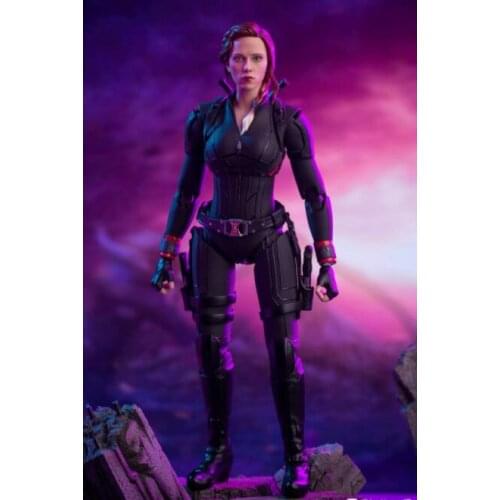 Original Marvel Black Widow Articulated 1/7 Action Figures Toys with LED Base