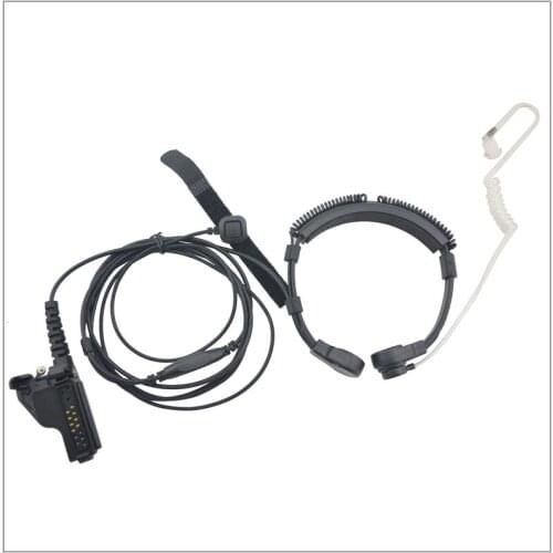 Medium-duty Throat Mic with Finger PTT & Air Acoustic for Motorola HT1000 XTS3000 MTS2000 MTX8000 GP1200 MT838