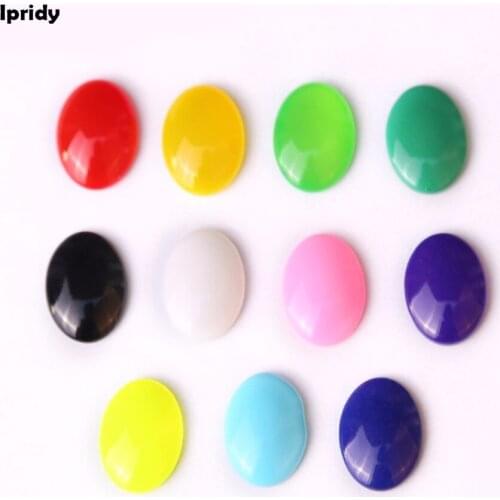 13X18 mm Spay Paint Glass Cabochons Opaque Half Oval Circle Flat Back for Jewelry DIY Settings 20Pcs/lot