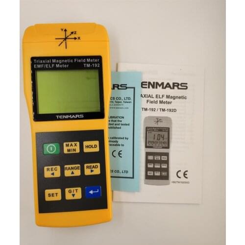TM192 3-Axis Gauss EMF ELF Meter Detector, Electromagnetic Field Radiation Intensity 20/200/ 2000 mG & uT, Frequency 30~2000 Hz