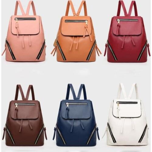 Vintage Tassels Backpack New Women Retro PU Leather Big Capacity School Bag For Teenage Girl Travel Rucksack
