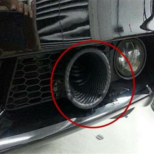1 Set Car Front Bumper Turbo Air Intake Pipe Turbine Funnel Kit Carbon Fiber Style Auto Turbo Air Intake Pipe Kit