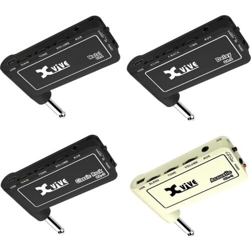 1pc Guitar Plug Mini Portable Recharge Elec Headphone Amp Amplifier Acoustic/ Rock/ Metal/ Delay
