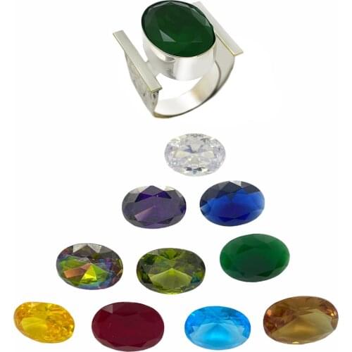 10 color Seçenekli Natural Zircon Authentic Sterling Silver Lady Ring Beyisa 101 Series Midyat Silver