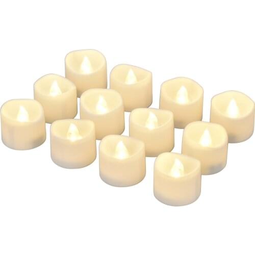 12PCS Flickering Battery Operated LED Tealight Candles Homemory Flameless Votive Candles For Wedding Table Outdoor