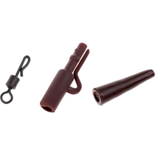 120pcs/box Carp Fishing Tackle Clips Quick Change Swivels Anti- Tube