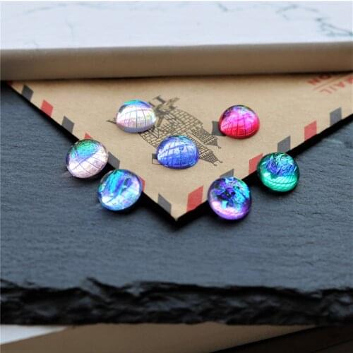 10pcs/lot Colorful 10 12 15mm Round Resin Flatback Cabochon Cameo Dome Beads for DIY Earring Jewelry Making Findings Supplier