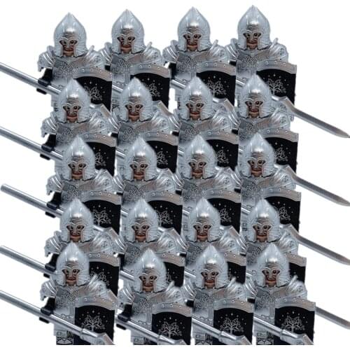 20PCS Medieval Knights of Asgard Minifigure Soldier Clone Minifigure Accessories Children DIY Army Figure Figurines Armor Toys