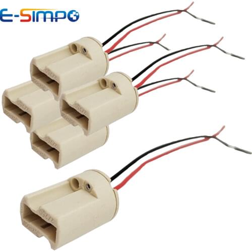 G9 Light Socket, LED G9 Lamp Holder with 10CM silicon wire 4pcs