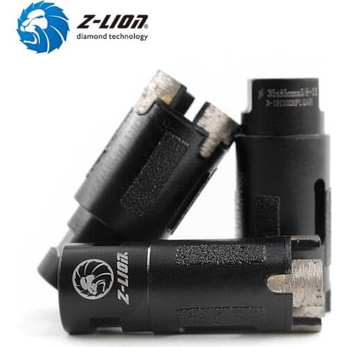 Z-LION 1PC 32/35/38mm Diamond Core Drill Bit With M14 5/8-11 Thread Vacuum Braze Protect Teeth Hole Saw For Granite Marble Stone
