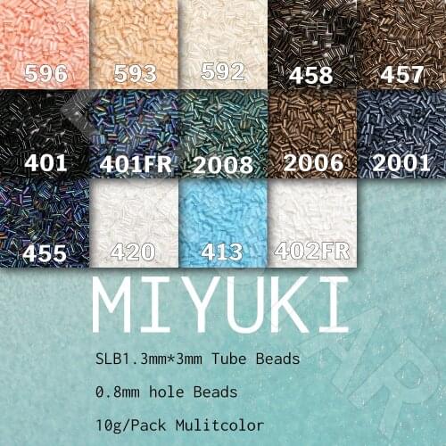 BLUESTAR Japanese handmade Miyuki vintage Multicolor glass tube Bead Broderie beads About 10 g/pack Wedding dress accessories