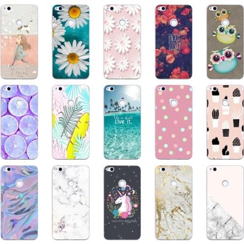 J 5.2" inch Huawei P8 Lite 2017 Case Soft Silicone P9 lite 2017 TPU Soft Back Cover Huawei Honor 8 Lite Case