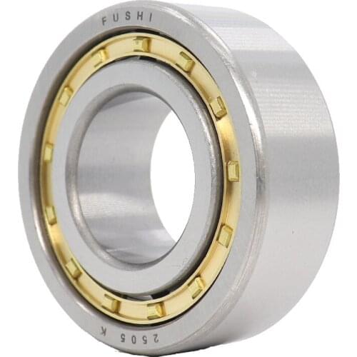 2PC NJ2205 EM 25*52*18 mm Cylindrical Roller Bearings Single Row Machined Brass Cage 2505K For Motorcycles IJ Planet 5 Sport