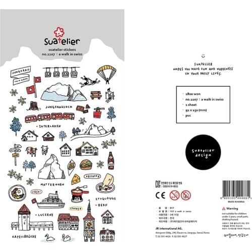 Walk In Swiss Sonia Decorative Washi Stickers Scrapbooking Stick Label Diary Stationery Album Stickers