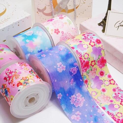 DIY Cartoon Flower Printed Grosgrain Ribbon For Craft Supplies Sewing Accessories 5 Yards, Planar Resins Mold 10 Pieces. 51238
