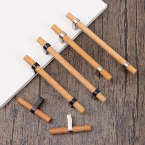 Zinc Alloy Door Handle Wood Door Knob Kitchen Cupboard Cabinet Wardrobe Drawer Pulls Modern Furniture Hardware Home Decor