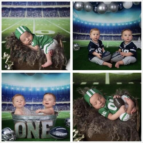 Football Sports Filed Satdium Photography Background Baseball Baby Shower Boys Birthday Party Decor Photo Backdrops Studio Props