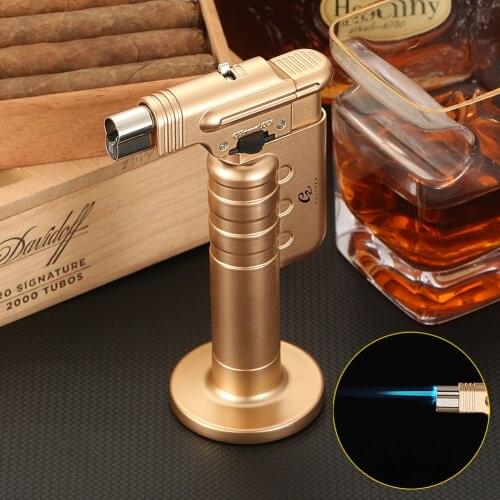 Galiner Kitchen BBQ Turbo Lighter Cigar Gadgets Portable Butane Gas Lighter Windproof Metal 1 Jet Torch Cigar Lighter Outdoor