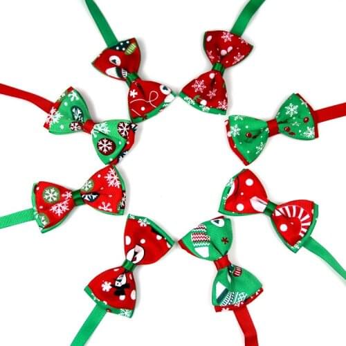 8 Color Christmas Style Pet Bow Tie Cat collar cat accessories Cat bow tie cat supplies pet supplies