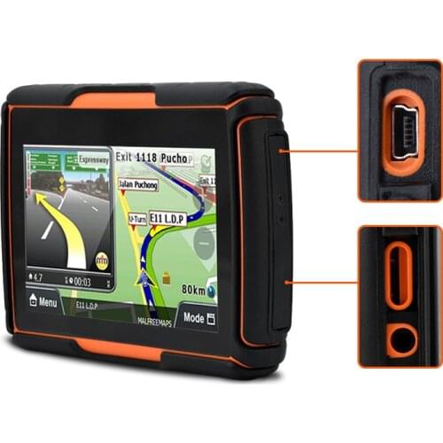 Best 4.3" TFT Touch Screen Car GPS Navigation Motorcycle GPS with IP67 Waterproof Bluetooth FM DDR1G ROM 8GB Free Map
