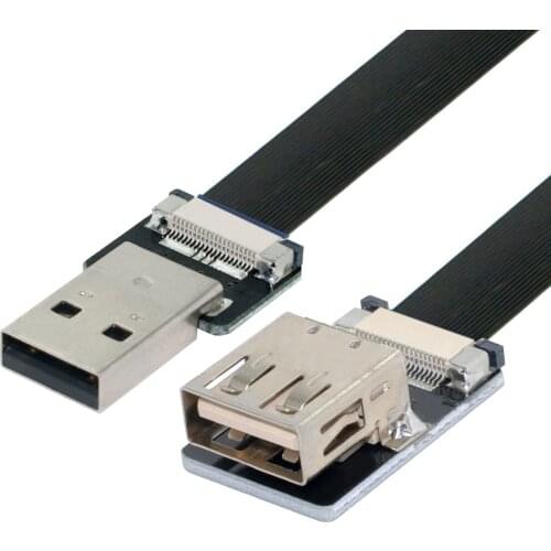 USB FPC cable USB 2.0 Male to Female Extension Data Flat Slim FPC Cable for FPV & Disk & Scanner & Printer
